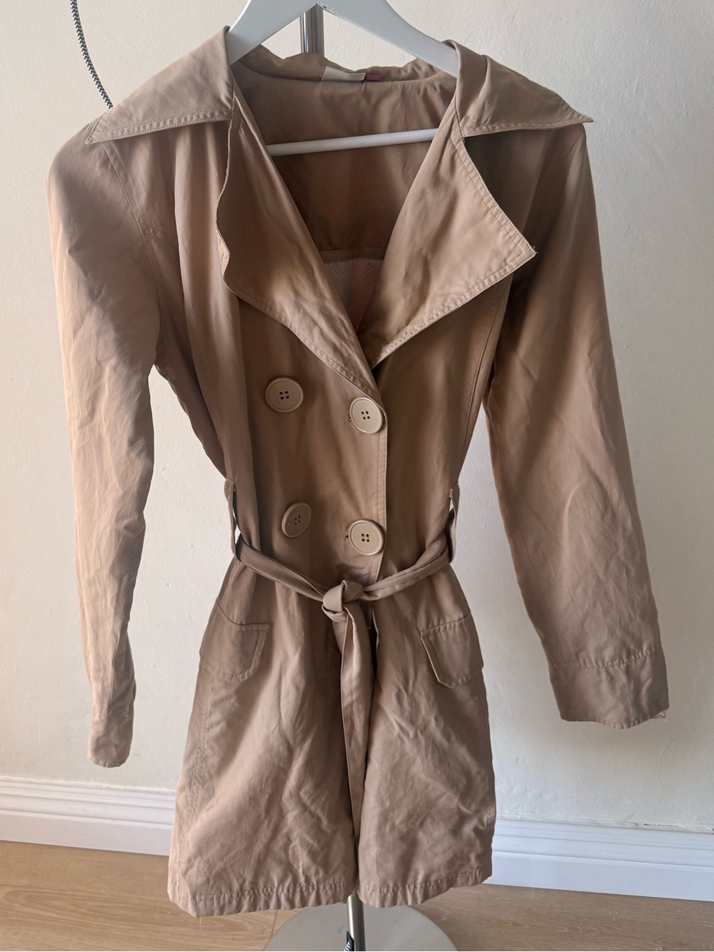 Vintage Uscita Jeans Beige Classic Trench